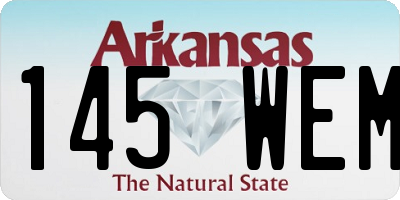 AR license plate 145WEM
