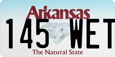 AR license plate 145WET