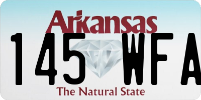 AR license plate 145WFA
