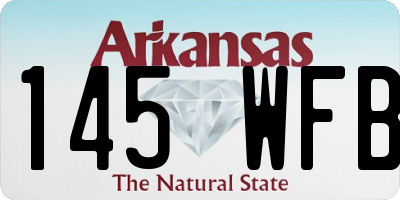 AR license plate 145WFB