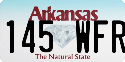 AR license plate 145WFR
