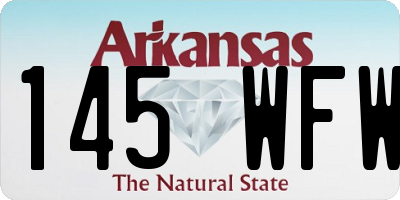 AR license plate 145WFW