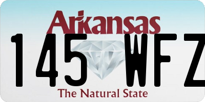 AR license plate 145WFZ
