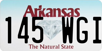 AR license plate 145WGI
