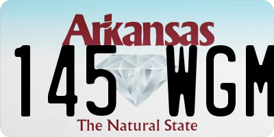 AR license plate 145WGM