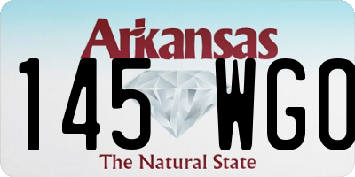 AR license plate 145WGO