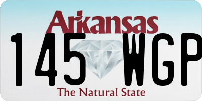 AR license plate 145WGP