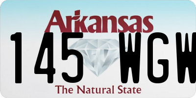 AR license plate 145WGW