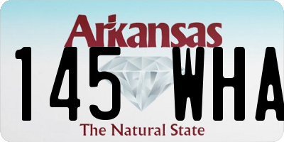 AR license plate 145WHA