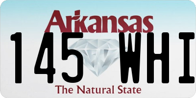 AR license plate 145WHI