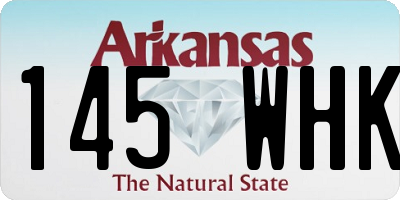 AR license plate 145WHK