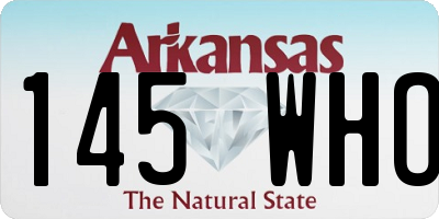 AR license plate 145WHO