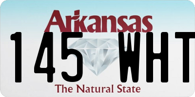 AR license plate 145WHT