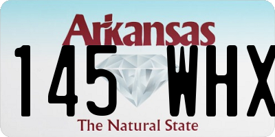 AR license plate 145WHX