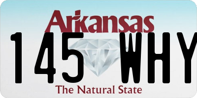 AR license plate 145WHY