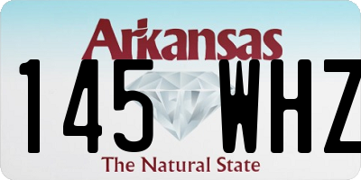AR license plate 145WHZ