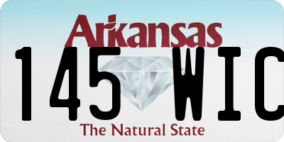 AR license plate 145WIC