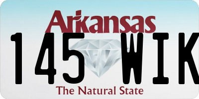 AR license plate 145WIK