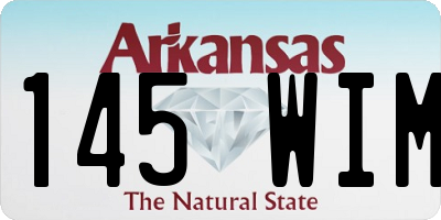 AR license plate 145WIM