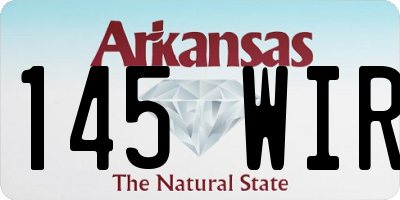 AR license plate 145WIR