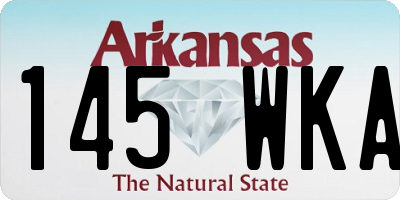 AR license plate 145WKA