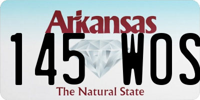 AR license plate 145WOS