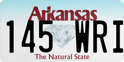 AR license plate 145WRI
