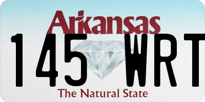 AR license plate 145WRT