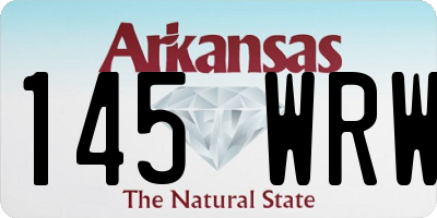 AR license plate 145WRW