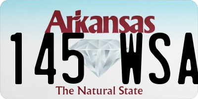 AR license plate 145WSA