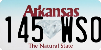AR license plate 145WSO