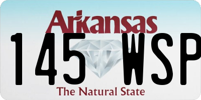 AR license plate 145WSP