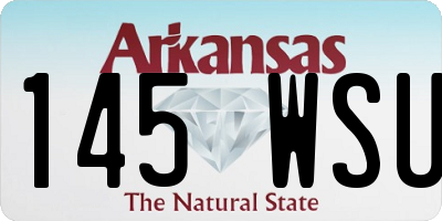 AR license plate 145WSU