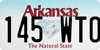 AR license plate 145WTO