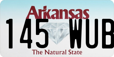 AR license plate 145WUB