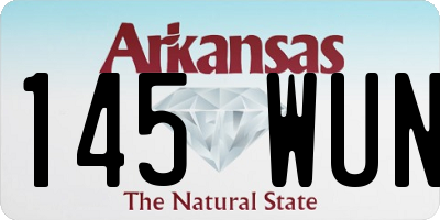 AR license plate 145WUN