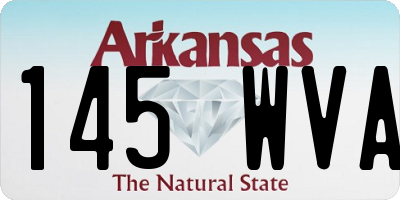 AR license plate 145WVA