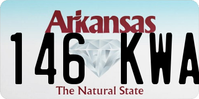 AR license plate 146KWA