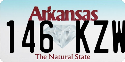 AR license plate 146KZW