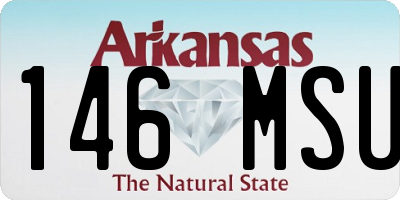 AR license plate 146MSU