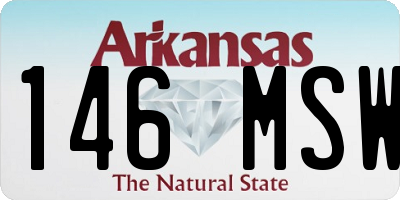 AR license plate 146MSW
