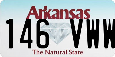 AR license plate 146VWW