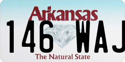 AR license plate 146WAJ