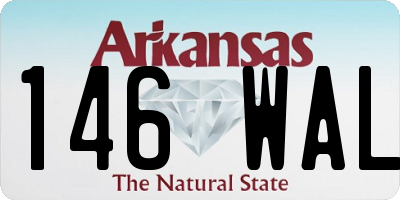 AR license plate 146WAL