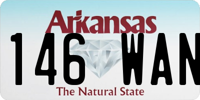 AR license plate 146WAN