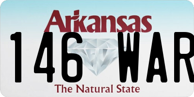 AR license plate 146WAR