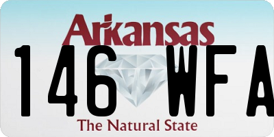 AR license plate 146WFA