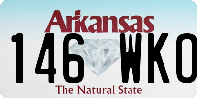 AR license plate 146WKO
