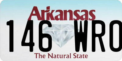 AR license plate 146WRO