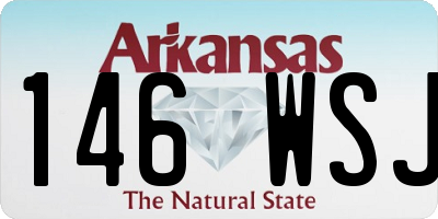 AR license plate 146WSJ